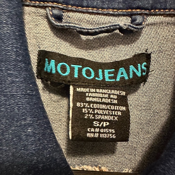 Woman’s “Moto Jeans” Blue Jean Vest - Size US S - Picture 2 of 4